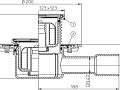HL510NPr Трап 40/50 горизонт СУХОЙ &amp;quot;PRIMUS&amp;quot; решетка 11,5х11,5 нерж сталь