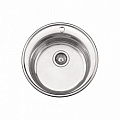 Мойка круглая 510х180 Декор нерж. врезная Ledeme L65151 0.8 c сифоном